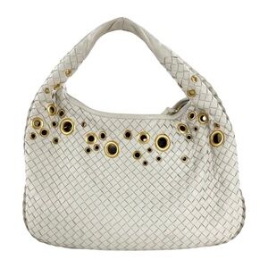 Bottega Veneta Intrecciato Grommet Leather Hobo Bag